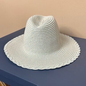 Janie and Jack Soft Blue Woven Hat